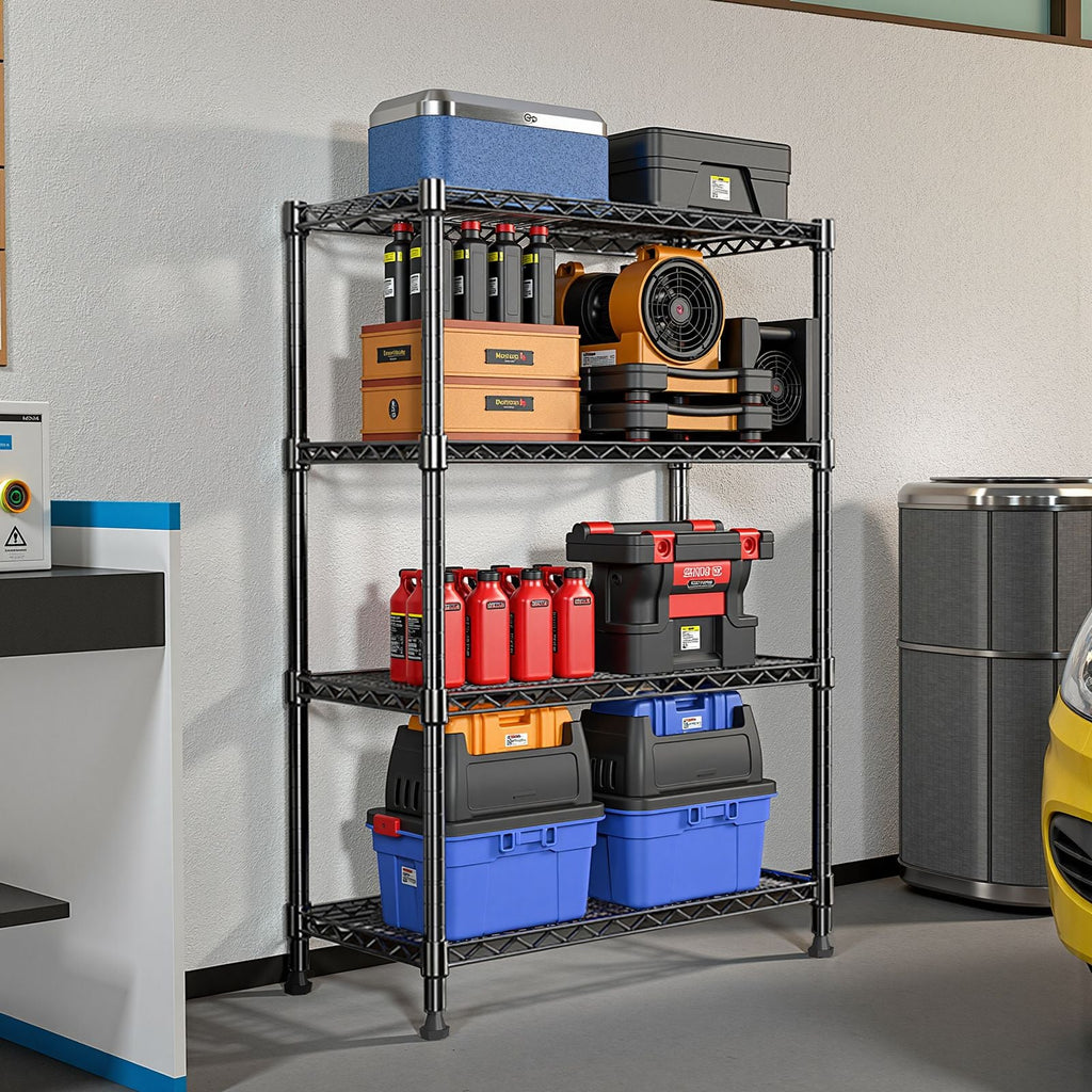 1000 lbs Storage Shelving Steel Heavy Duty 4-Tier Steel Organizer